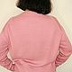 Джемпер женский оверсайз укороченный розовый с аркой, японское плечо. Джемперы. Джемпера, шапки, палантины от 'Azhurles'. Ярмарка Мастеров.  Фото №4