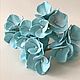 Studs with turquoise hydrangea. Hair Decoration. Flowesforever. Online shopping on My Livemaster.  Фото №2