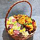 Подарочная корзина из сухофруктов и шоколадных цветов. Съедобные букеты. Екатерина (daryubuket). Интернет-магазин Ярмарка Мастеров.  Фото №2