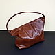 Women's leather pul-ap bag in whiskey color. Bag. Sacks. Bags and accessories. Alexandra (SSbagS). My Livemaster. Фото №4