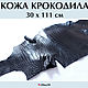 Кожа крокодила чёрная (мини) В НАЛИЧИИ, Кожа, Краснодар,  Фото №1