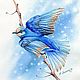 Синяя Птица Счастья. Акварель 30х40См, Картины, Санкт-Петербург,  Фото №1