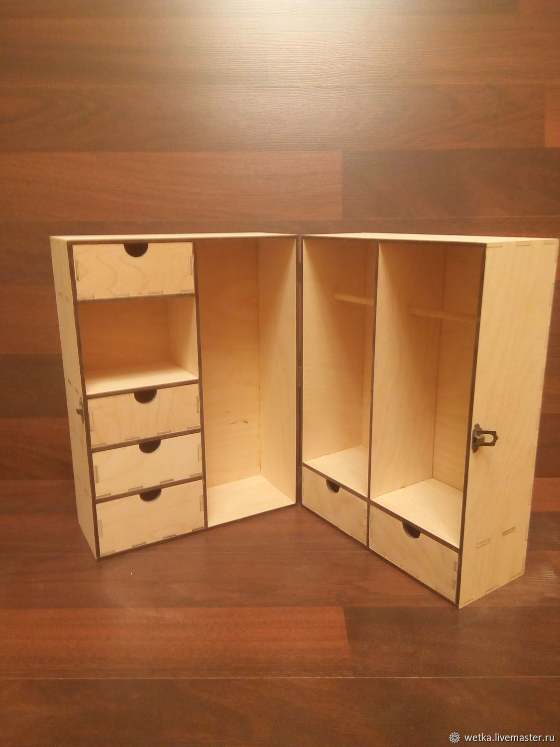 шкаф для барби из картона