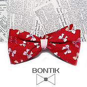 Аксессуары handmade. Livemaster - original item Tie red Bows/ bowknot/ butterfly bows. Handmade.