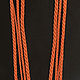 Order Gaitan silk cord Salmon Salmon without lock 60 cm. Russian Enamels. Livemaster. . Necklace Фото №3