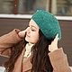 Берет изумруд. Береты. AG CROCHET WORKSHOP. Интернет-магазин Ярмарка Мастеров.  Фото №2