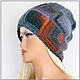 Шапка "AZTECA" № 73,  №85 (из испанской полушерсти). Шапки. Ирина(shvilinka.knit). Ярмарка Мастеров.  Фото №8