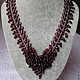 Area necklace with garnet, Necklace, Moscow,  Фото №1
