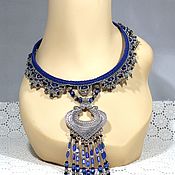 Украшения handmade. Livemaster - original item Necklace: Winter`s tale. Beaded necklace with Oriental style pendant. Handmade.