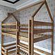 Детская двухъярусная кровать домик с лестницей деревянная из массива. Кровати. SCANDI. Интернет-магазин Ярмарка Мастеров.  Фото №2