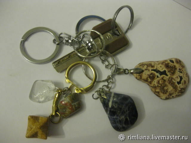 Keychains made of natural stones piece by piece, Key chain, Moscow,  Фото №1