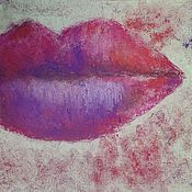 Картины и панно handmade. Livemaster - original item Painting pastel - lips. Handmade.
