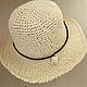 Шляпа-Панама из крученой рафии, Шляпы, Заречный,  Фото №1