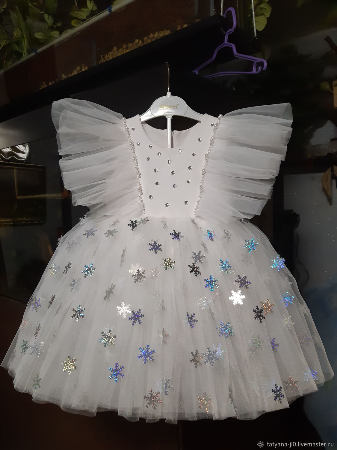 Платье Снежинка для девочки на новый год