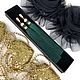 Luxury Malachite green emerald malachite gold plated brush earrings. Tassel earrings. GolDFenix. My Livemaster. Фото №6