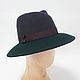 Two-tone hat 'Michelle'. Graphite/Dark green. Hats1. Exclusive HATS. LANA ANISIMOVA.. My Livemaster. Фото №4