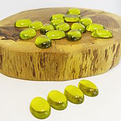 Материалы для творчества handmade. Livemaster - original item Acrylic cabochon 18*13mm yellow-green. Handmade.
