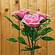 Цветы роза розовая из бисера. Цветы. FlowerBeads. Интернет-магазин Ярмарка Мастеров.  Фото №2