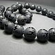 Black agate with mantras 12 mm, Beads1, Dolgoprudny,  Фото №1