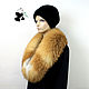 Order Chic detachable fur collar from fur bright red Fox. Art.TK-487. Mishan (mishan). Livemaster. . Collars Фото №3