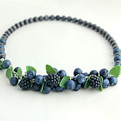 Necklace: Bright forget-me-nots