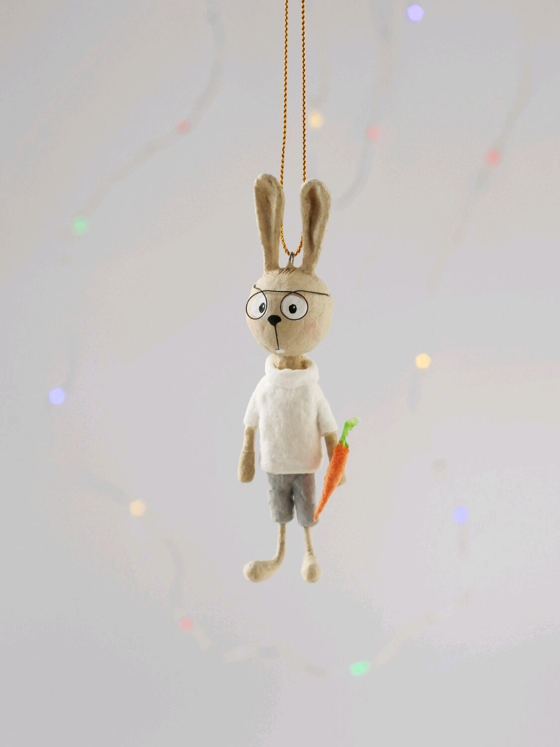 Ёлочная игрушка кролик из Винни-Пуха, ватная елочная игрушка кролик, Интерьерная кукла, Москва,  Фото №1