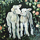 French garden baby goats oil Painting animals. Pictures. Viktorianka. Online shopping on My Livemaster.  Фото №2