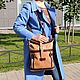  Women's leather backpack bag Beige brown Alpha SR56-65. Backpacks. Natalia Kalinovskaya. My Livemaster. Фото №4