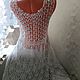 Fishnet sundress crochet 'Pretty woman'. Sundresses. hand knitting from Galina Akhmedova. My Livemaster. Фото №4