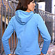 Order Blue women's sky sweatshirt, zipper hoodie. Lara (EnigmaStyle). Livemaster. . Sweater Jackets Фото №3