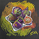  Still life with figs. Oil pastels, Pictures, Penza,  Фото №1