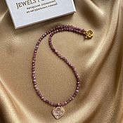 Ожерелье из Розового Кварца