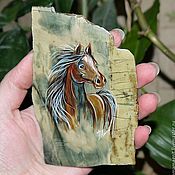 Сувениры и подарки handmade. Livemaster - original item Horse Magnet from a natural stone Jasper Revnevskaya. Handmade.