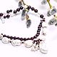Garnet necklace with a Baroque pearl 'Lady', Necklace, Moscow,  Фото №1