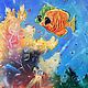 Author's painting 'underwater Kingdom', 35 by 50 cm. Pictures. Svetiten. Online shopping on My Livemaster.  Фото №2