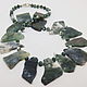 Mysterious Forest Necklace (quartz with chlorite, chalcedony), Necklace, Gatchina,  Фото №1