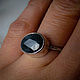 Hawkeye - Ring with a grey gem - Oval stone, Rings, Almaty,  Фото №1
