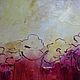 Abstractos de flores sobre fondo rojo amarillo rojo pintura. Pictures. paintmart (oikos). Интернет-магазин Ярмарка Мастеров.  Фото №2