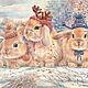 Картина Акварелью "Кролики ,трио ", подарок на новый год, Картины, Санкт-Петербург,  Фото №1