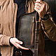  Кожаная поясная сумка Blackwood коричневого цвета. Поясная сумка. GINZO (Дмитрий). Ярмарка Мастеров.  Фото №5