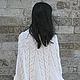 Order White poncho Four Seasons. IRINA GRUDKINA Handmade Knitwear. Livemaster. . Ponchos Фото №3