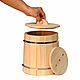 Order Wooden cedar tub with lid and yoke 10 l. Art.17090. SiberianBirchBark (lukoshko70). Livemaster. . Barrels and tubs Фото №3