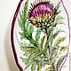The painted porcelain.Plate ' Botanical prints. Thistle'. Plates. ArtFlera (artflera). My Livemaster. Фото №4