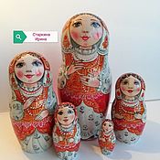 Русский стиль handmade. Livemaster - original item Doll with beads. Handmade.