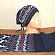 Set of knitted hat and scarf with Norwegian onamental. Headwear Sets. SweaterOK. Online shopping on My Livemaster.  Фото №2