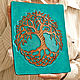 Leather painting 'Tree of life' - turquoise, Pictures, Krasnodar,  Фото №1