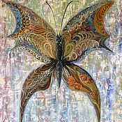 Картины и панно handmade. Livemaster - original item oil painting: Butterfly Abstraction. Handmade.