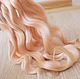Hair for dolls (champagne, washed, combed, hand-dyed) Curls Curls for Curls for dolls, dolls to buy Hair for dolls, buy Handmade Fair Masters Puppenhaar
