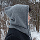 Merino/cashmere/alpaca hood. Knitted bonnet, Hood, Balahna,  Фото №1