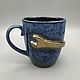 Blue ceramic mug with a wrench 400 ml. Mugs and cups. Shalfei Ceramics. Online shopping on My Livemaster.  Фото №2
